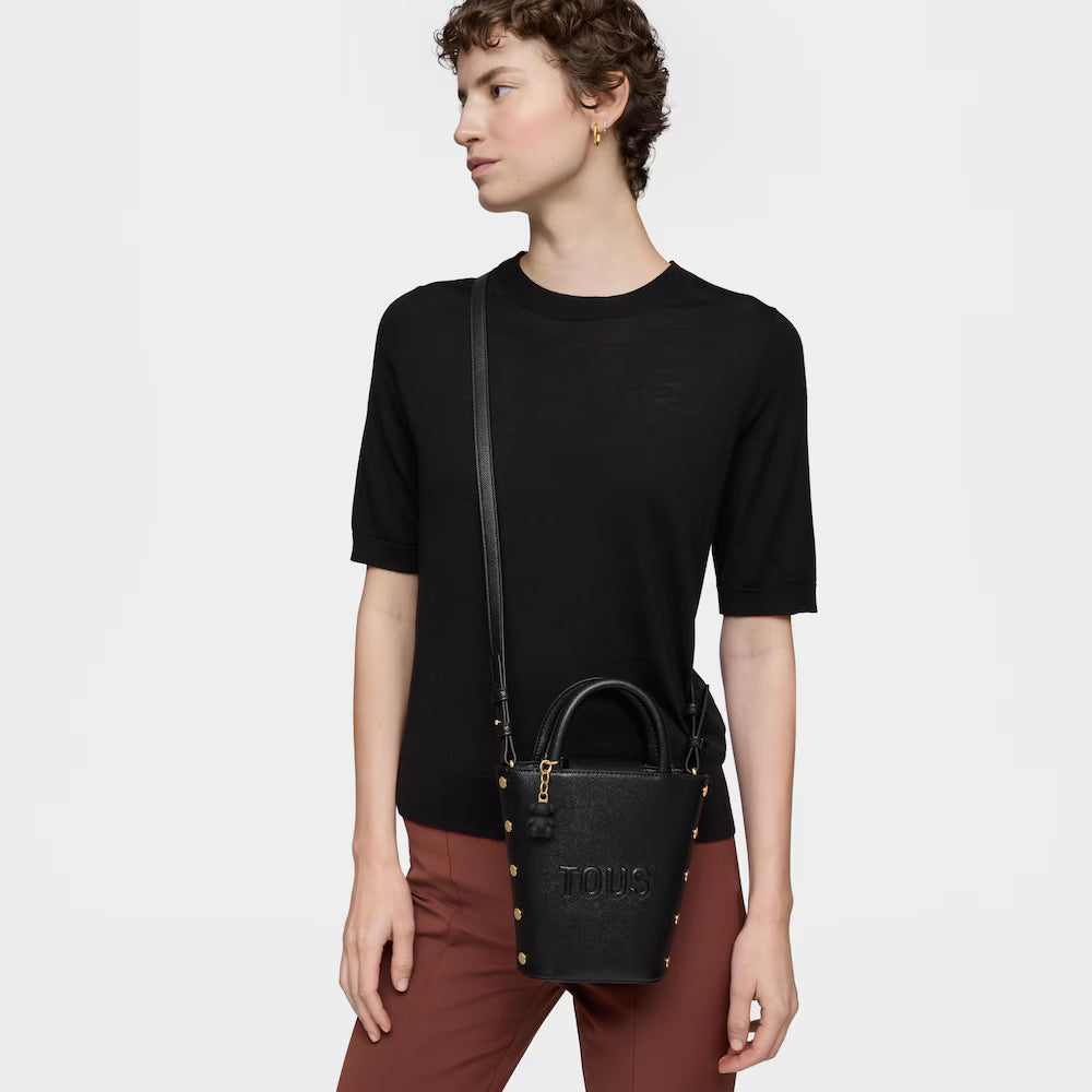 Bolso Tous mini cesta Back to basics Negro