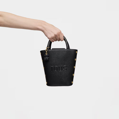 Bolso Tous mini cesta Back to basics Negro