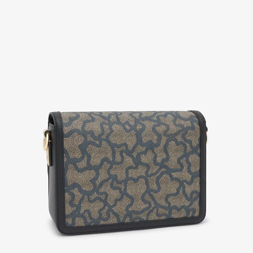 Bolso Bandolera Mediano de la Colección Kaos Icon en Color Negro - TOUS