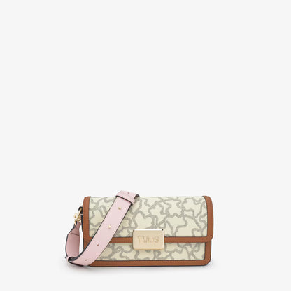 Bolso Bandolera Pequeño de la Colección Kaos Icon en Tono Beige - TOUS