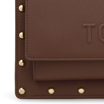 Bolso Tous Bandolera Audree studs M Marrón