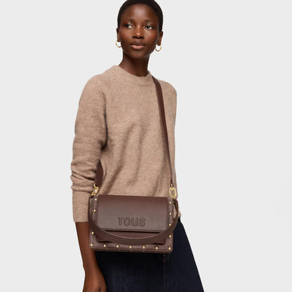 Bolso Tous Bandolera Audree studs M Marrón
