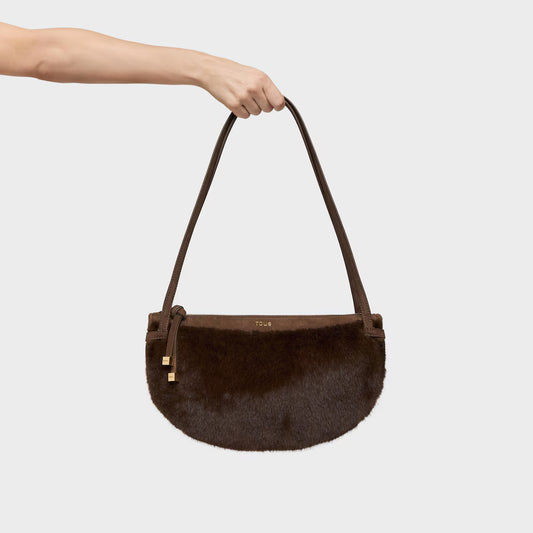 Bolso Tous de hombro marrón Tous Halfmoon