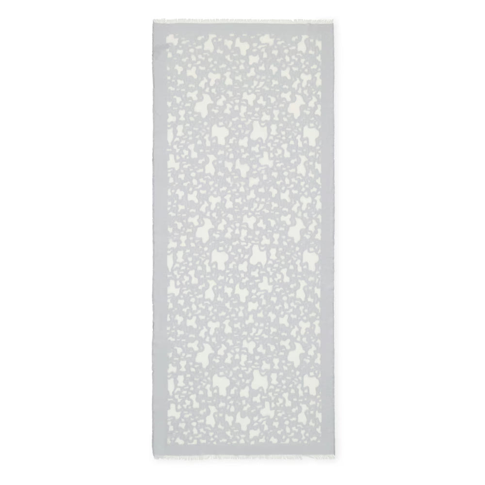 Pañuelo Tous 200X100 Kaos devoré Azul Grisaceo