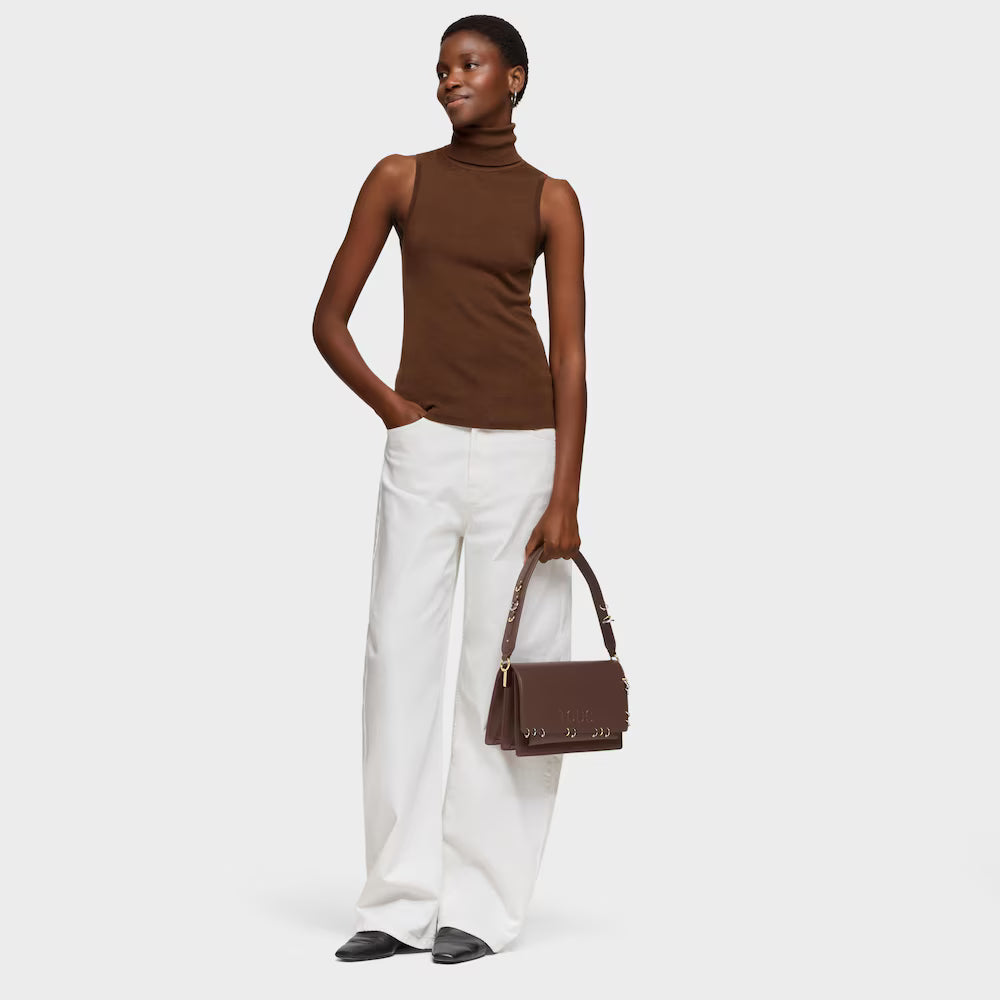 Bolso Tous Bandolera Audree earrings M marrón