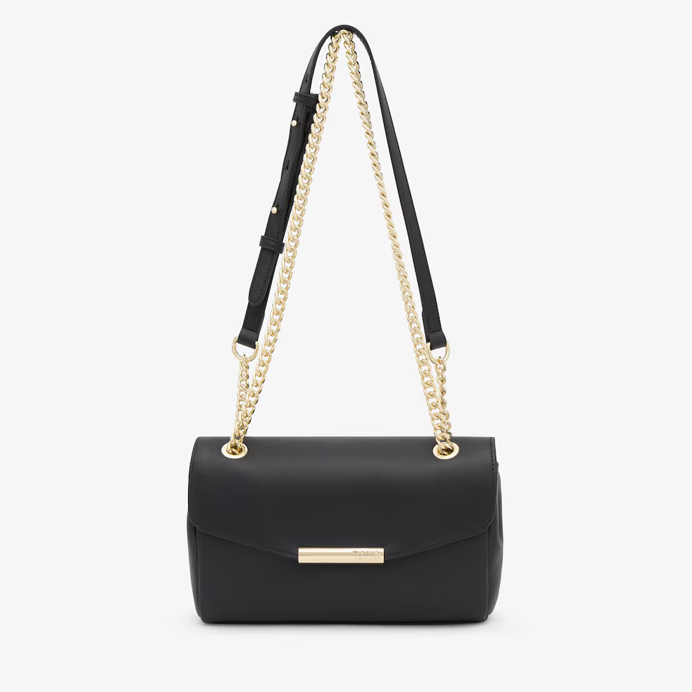 Bolso bandolera  pequeña TOUS Camelia de piel negro