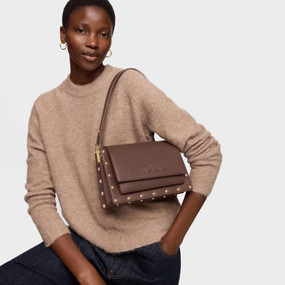 Bolso Tous Bandolera Audree studs M Marrón