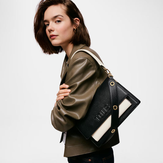 Bolso Tous Bandolera Audree Saffiano Negro