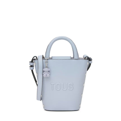 Bolso Tous mini cesta Back to basics Azul grisaceo