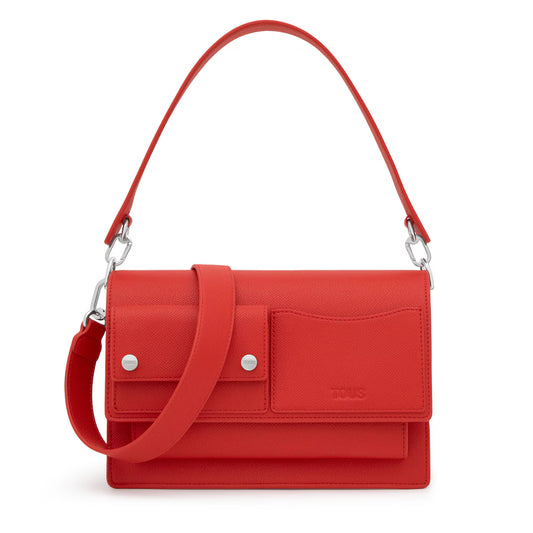 Bolso Tous Bandolera Audree pockets M rojo