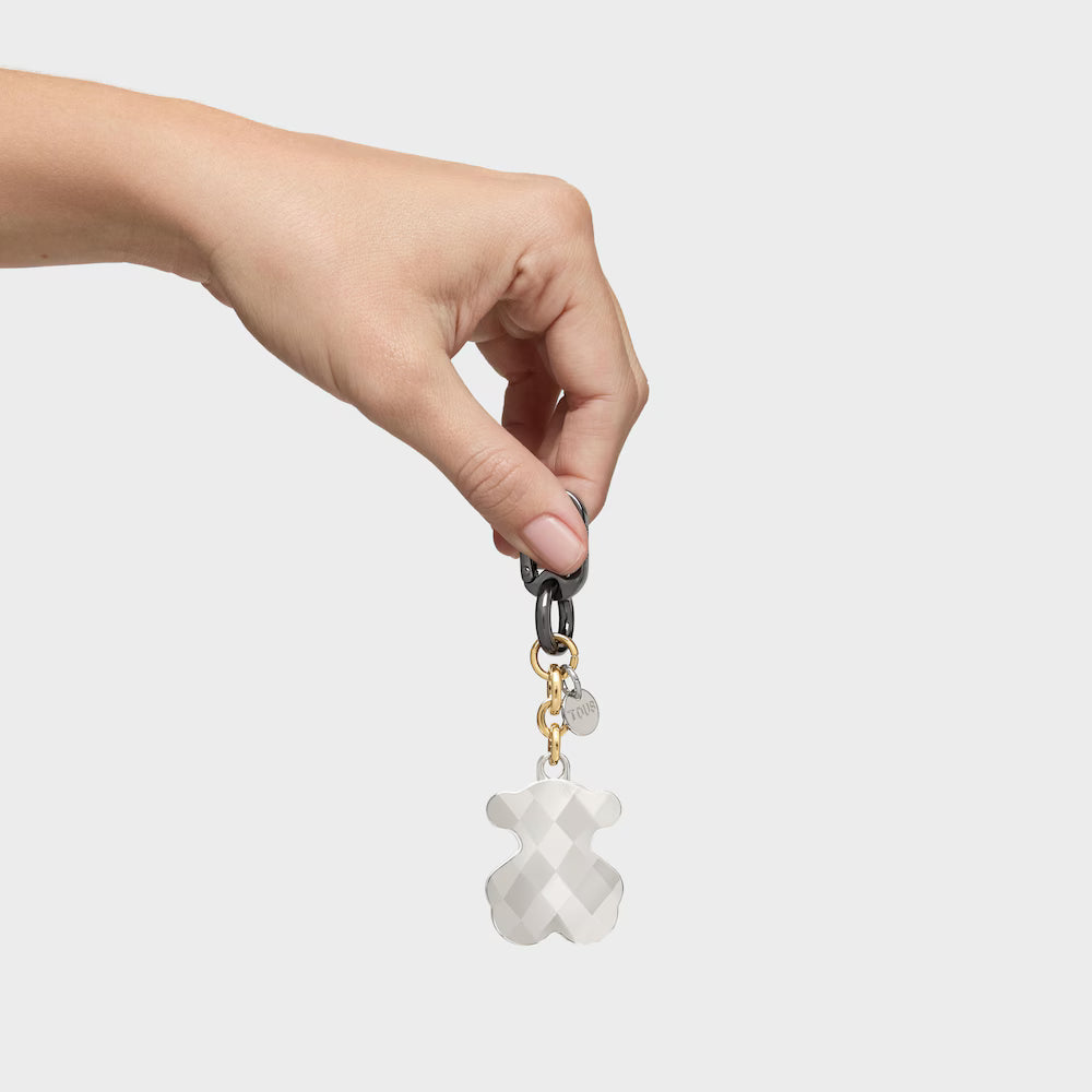 Llavero Tous facet bear plateado