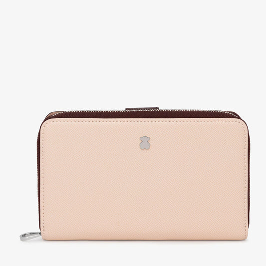 Cartera Tous Billetera m New Dubai Saffiano Tri-beige