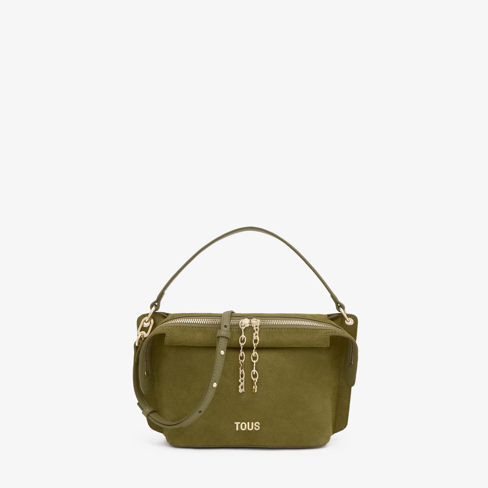 Bolso bandolera city pequeño TOUS Half Bear verde oliva