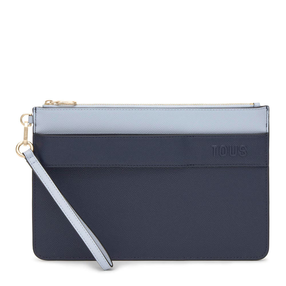 Bolso Tous Clutch Audree Saffiano Azul marino