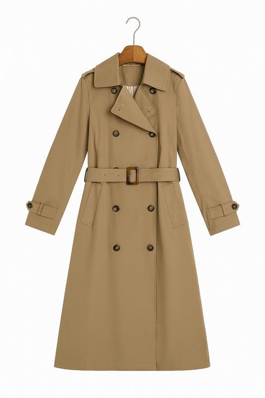 Gabardina clásica beige