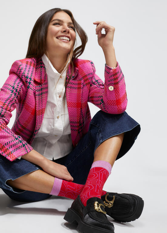 Calcetines Lola Casademunt Pack Caja 2 Calcetines Fucsia y Rojo