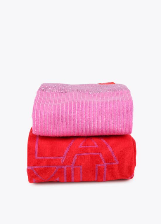 Calcetines Lola Casademunt Pack Caja 2 Calcetines Fucsia y Rojo