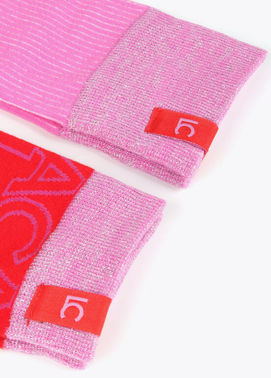 Calcetines Lola Casademunt Pack Caja 2 Calcetines Fucsia y Rojo