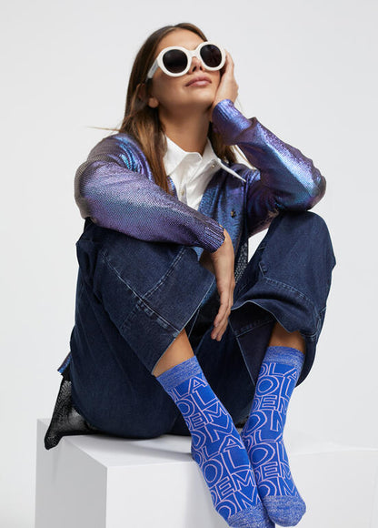 Calcetines Lola Casademunt Pack Caja 2 Calcetines Azul y Malva