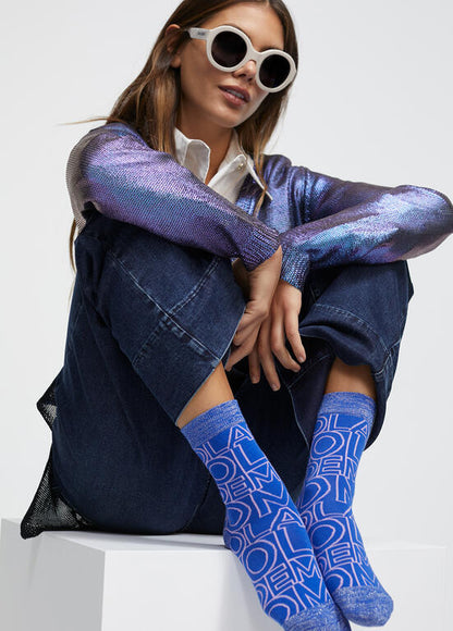 Calcetines Lola Casademunt Pack Caja 2 Calcetines Azul y Malva