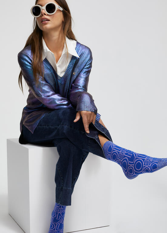 Calcetines Lola Casademunt Pack Caja 2 Calcetines Azul y Malva