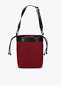 Bolso Lola Casademunt hobo combinado tejido y efecto piel Burdeos