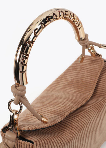 Bandolera Lola Casademunt  asa metalizada personalizada BEIGE