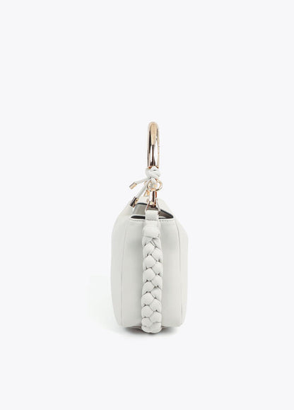 Bandolera Lola Casademunt asa metalizada personalizada Crudo