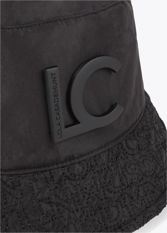 Sombrero Lola Casademunt tipo bucket logomanía Negro