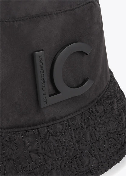 Sombrero Lola Casademunt tipo bucket logomanía Negro