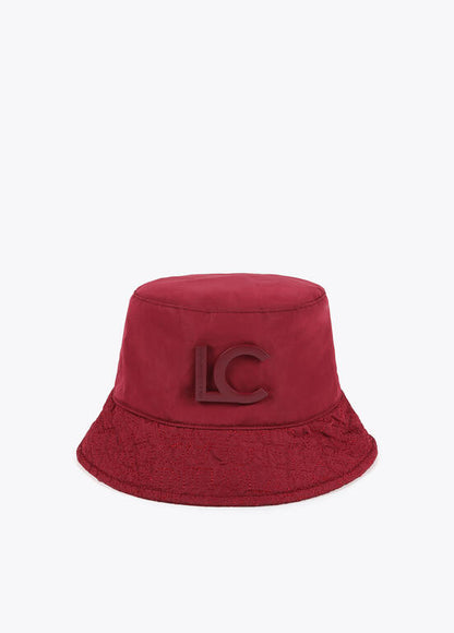 Sombrero Lola Casademunt tipo bucket logomanía Burdeos