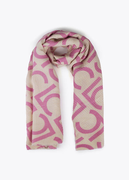 Fular Lola Casademunt Plisado bicolor LC Rosa-Crudo
