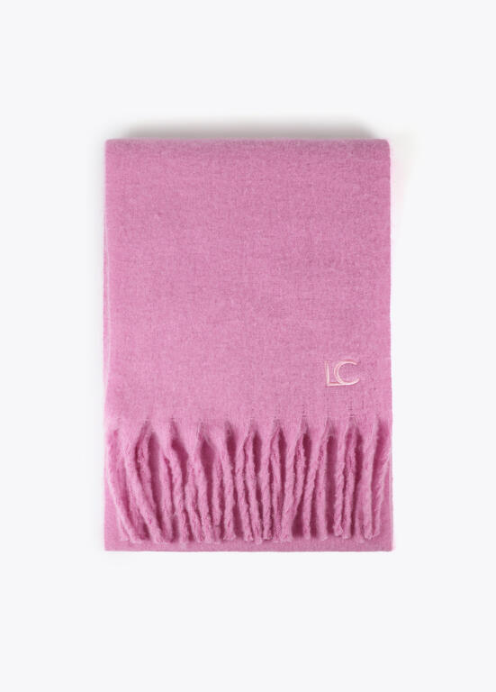 Bufanda Lola Casademunt lisa flecos Rosa