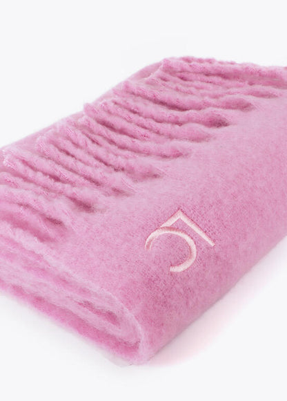 Bufanda Lola Casademunt lisa flecos Rosa