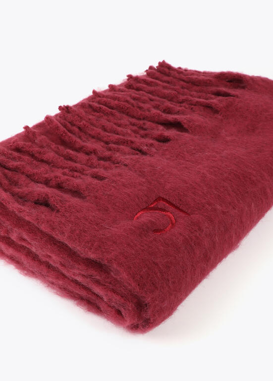 Bufanda Lola Casademunt lisa flecos Burdeos