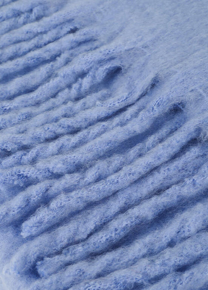 Bufanda Lola Casademunt lisa flecos Azul