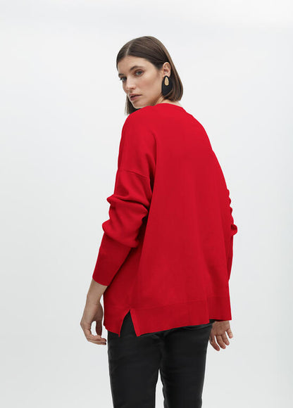 Jersey Lola Casademunt detalle logo en pechera Rojo
