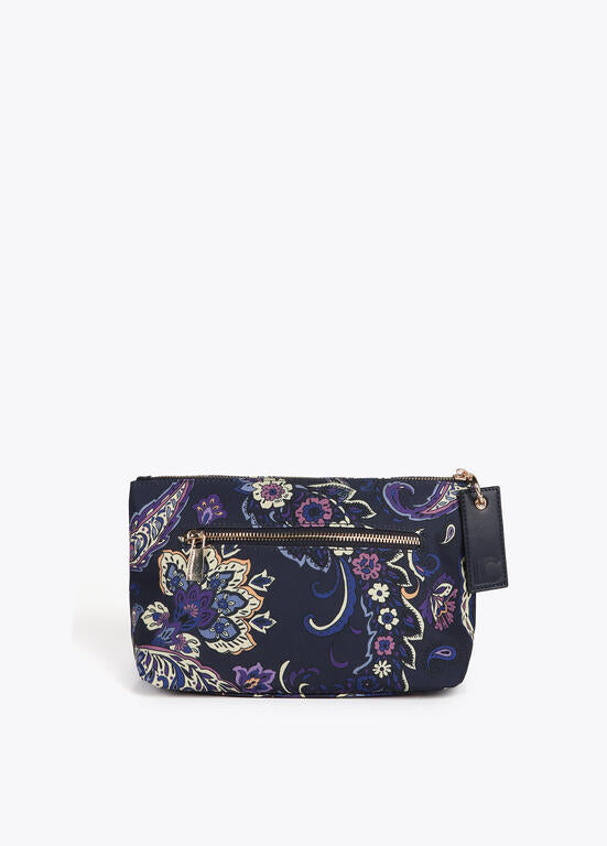 Neceser Lola estampado flores AZUL-GRIS