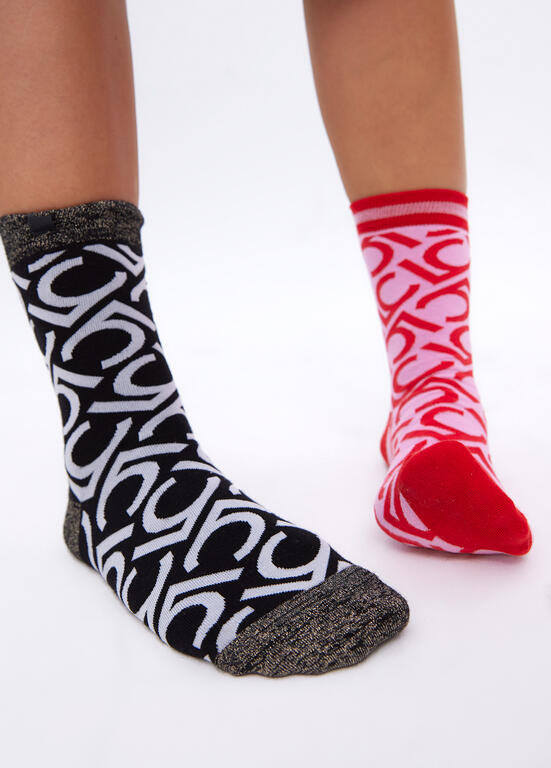 Calcetines Lola Casademunt Pack  logotipados Rojo-Negro