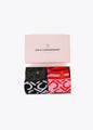 Calcetines Lola Casademunt Pack  logotipados Rojo-Negro