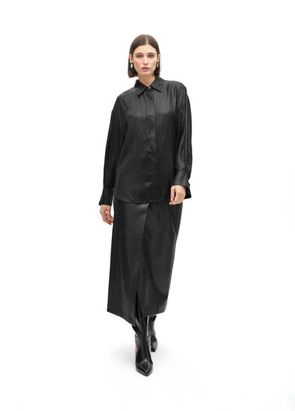 Camisa Lola Casademunt oversize efecto encerado