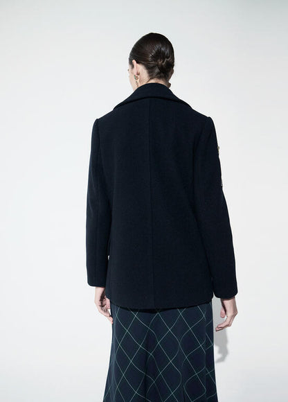 ABRIGO TABARDO MARINO CON PARCHES NAVY