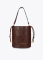 Bolso Lola Casademunt Shopper efecto piel textura MARRON