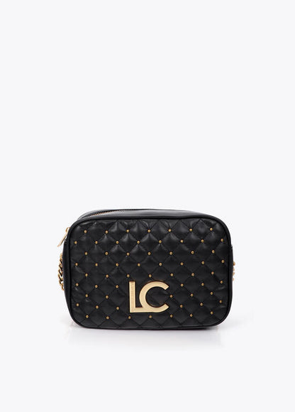 Bolso Lola Casademunt Bandolera acolchada con mini tachas NEGRO