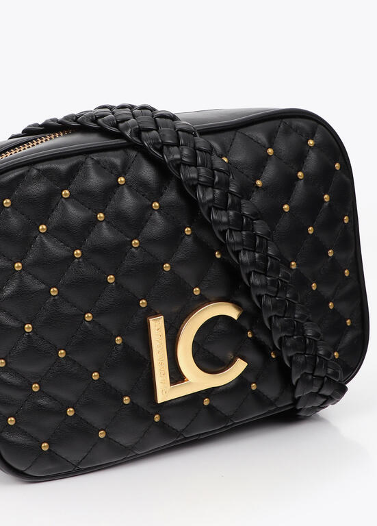 Bolso Lola Casademunt Bandolera acolchada con mini tachas NEGRO