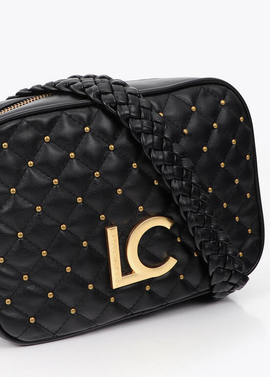 Bolso Lola Casademunt Bandolera acolchada con mini tachas NEGRO