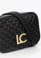 Bolso Lola Casademunt Bandolera acolchada con mini tachas NEGRO