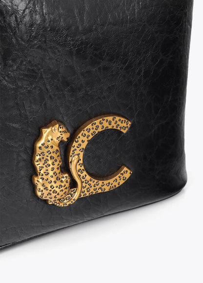 Bolso Lola Casademunt con detalle asa trenzada NEGRO