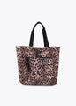 Bolso Lola Casademunt Shopper de nylon con estampado animal print MARRON-NEGRO
