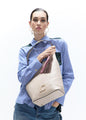 Bolso Lola Casademunt Shopper efecto piel con pompones a contraste CRUDO